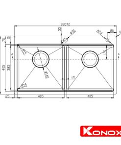 CHẬU RỬA CHÉN BÁT KONOX WORKSTATION TOPMOUNT SINK KN8250TD - 10 CHẬU RỬA CHÉN BÁT KONOX WORKSTATION TOPMOUNT SINK KN8250TD - 9