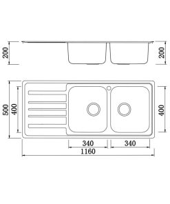 CHẬU RỬA CHÉN BÁT KONOX EUROPEAN ARTUSI KS11650 1D - 9