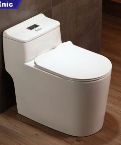 Bồn cầu Enic M08 nút xả giữa - trắng