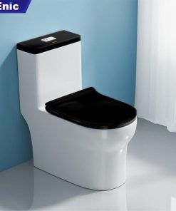 Bồn cầu Enic N02 lưng thẳng - đen