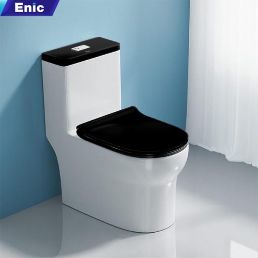Bồn cầu Enic N02 lưng thẳng - đen - 1
