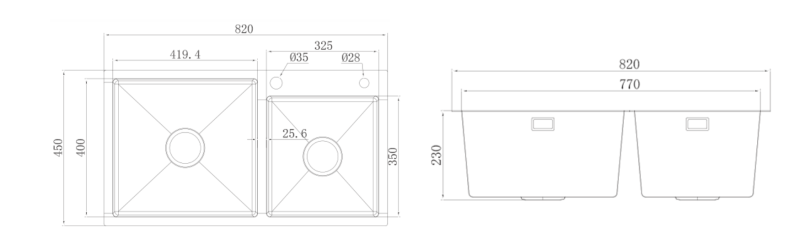 Chậu rửa chén Maadela MDS-8245D