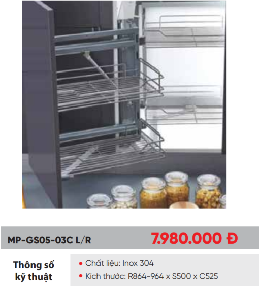 Kệ góc liên hoàn Maadela MP-GS05-03C-R - 3