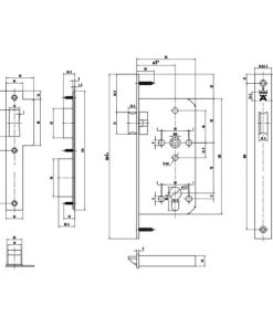 Thân khóa lưỡi gà Hafele 911.25.101 - 5