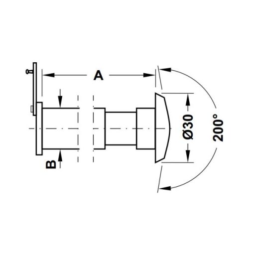Mắt thần màu đen Hafele 959.00.150 - 3