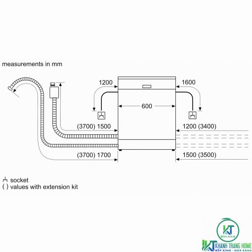MÁY RỬA BÁT BOSCH ĐỘC LẬP SMS4HAW48E SERIE 4 13 BỘ - 11