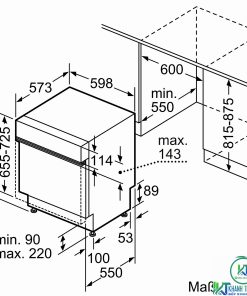 MÁY RỬA BÁT BOSCH BÁN ÂM SMI88US36E SERIE 8 SẤY ZEOLITH - 38 MÁY RỬA BÁT BOSCH BÁN ÂM SMI88US36E SERIE 8 SẤY ZEOLITH - 37