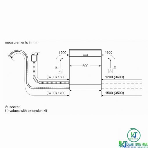 MÁY RỬA BÁT ĐỘC LẬP BOSCH SMS2IVI61E SERIE 2 13 BỘ - 13