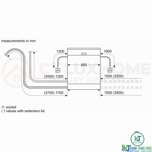 MÁY RỬA BÁT BOSCH ĐỘC LẬP SMS46MI01G SERIE 4 SILENCE PLUS - 15