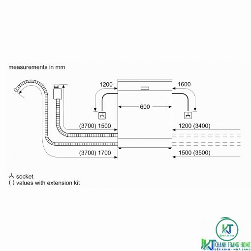 MÁY RỬA BÁT BOSCH ĐỘC LẬP SMS63L02EA SERIE 6 12 BỘ - 11