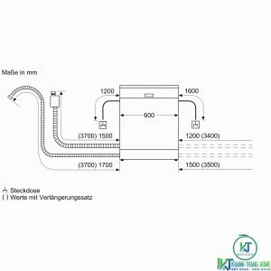 MÁY RỬA BÁT BÁN ÂM BOSCH SMI46KS01E SERIE 4 13 BỘ - 29