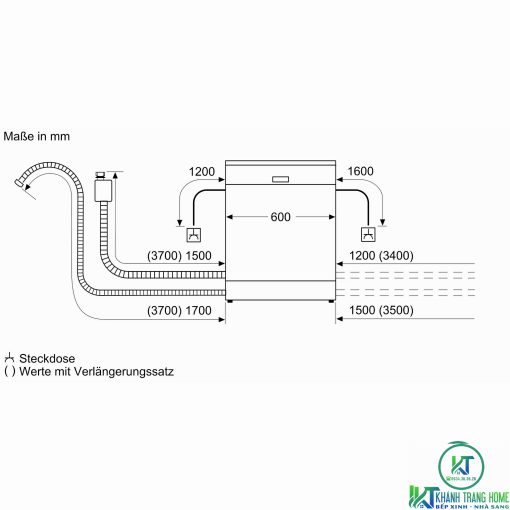 MÁY RỬA BÁT BÁN ÂM BOSCH SMI46KS01E SERIE 4 13 BỘ - 15