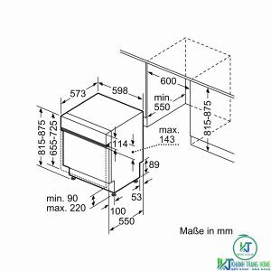 MÁY RỬA BÁT BÁN ÂM BOSCH SMI46KS01E SERIE 4 13 BỘ - 27