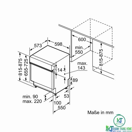 MÁY RỬA BÁT BÁN ÂM BOSCH SMI46KS01E SERIE 4 13 BỘ - 13