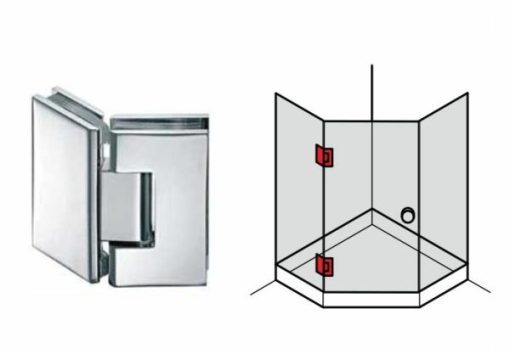 Bản lề kính – kính Häfele 135 độ 981.00.522 - 1