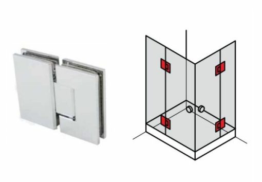 Bản lề kính – kính Häfele 180 độ 981.00.512 - 1