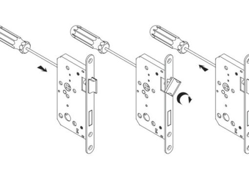 Thân khóa Hafele cho cửa phòng Inox mờ 911.02.153 - 7