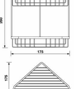 Rổ 2 tầng treo góc tường Hafele 499.98.010 - 5