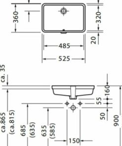 Lavabo âm bàn Duravit Vero 588.45.021 - 5