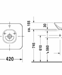 Lavabo đặt bàn Bacino Duravit 588.45.041 - 6 Lavabo đặt bàn Bacino Duravit 588.45.041 - 5