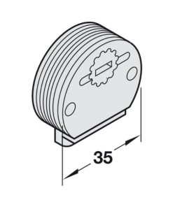 Bánh xe trượt dưới Hafele 404.20.340 - 8 Bánh xe trượt dưới Hafele 404.20.340 - 7