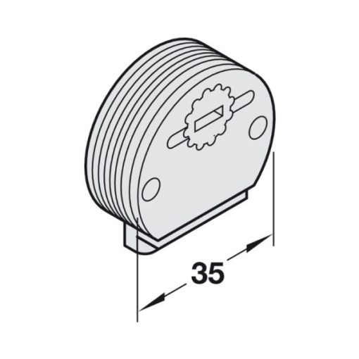 Bánh xe trượt dưới Hafele 404.20.340 - 3