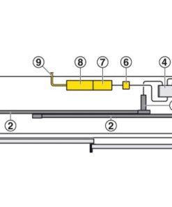Bộ điều khiển trượt bằng điện cho cửa trượt 2 cánh thẳng rộng 1600-2400 mm Hafele 402.35.020 - 5