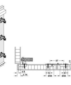 Bộ phụ kiện cho 2 cặp cửa Hafele 409.61.000 - 6 Bộ phụ kiện cho 2 cặp cửa Hafele 409.61.000 - 5
