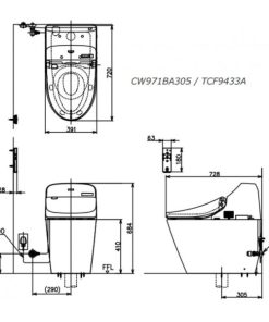 Bồn cầu điện tử TOTO GG C971/TCF9433A - 6 Bồn cầu điện tử TOTO GG C971/TCF9433A - 5