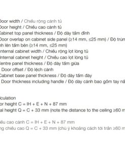 Cửa trượt bằng mặt 2 cánh cho tủ rộng 2931-3400 mm Hafele 406.11.123 - 7