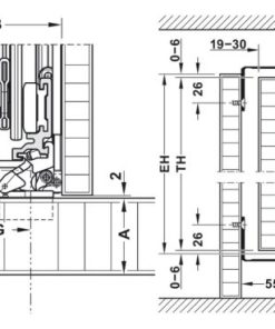 Cửa trượt xoay bằng gỗ cao 1250 – 1850 mm Hafele 408.30.590 - 8 Cửa trượt xoay bằng gỗ cao 1250 – 1850 mm Hafele 408.30.590 - 7