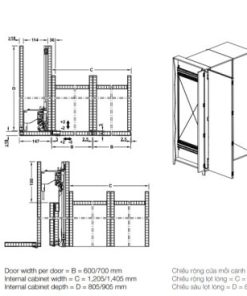 Cửa trượt xoay (Lọt lòng/Trùm ngoài) cho 1 cặp cửa cao 1990-2200 mm Hafele 408.45.010 - 5