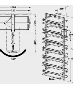 Kệ để giày màu trắng cao 1680mm Hafele 806.22.701 - 6 Kệ để giày màu trắng cao 1680mm Hafele 806.22.701 - 5