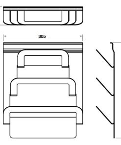 Kệ treo nắp đậy Hafele 523.00.350 - 6 Kệ treo nắp đậy Hafele 523.00.350 - 5