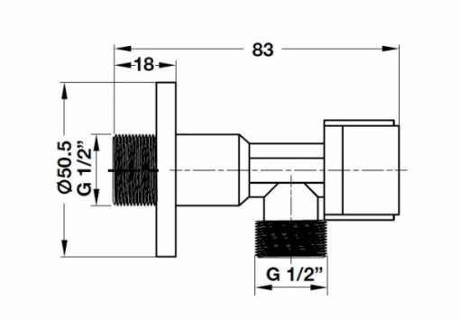 Van gốc mạ Chrome Häfele 495.61.250 - 3
