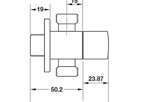 Van khóa nước lục giác G1/2 Häfele 495.61.252 - 3