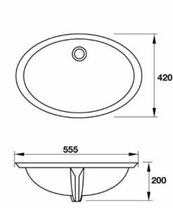 Lavabo Âm Bàn RHINE 555 Häfele 588.84.028 - 5