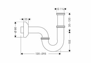 Ống xả thải PTRAP Häfele 589.29.923 - 5