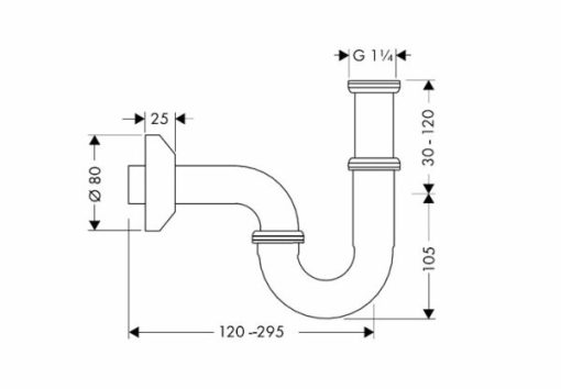 Ống xả thải PTRAP Häfele 589.29.923 - 3