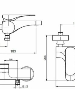 Bộ trộn bồn tắm màu đen Häfele 589.02.456 - 6 Bộ trộn bồn tắm màu đen Häfele 589.02.456 - 5