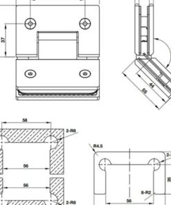 Bản lề kính-kính 135 độ BAUMA 981.77.949 - 5