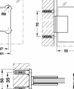 Kẹp tường – kính Häfele 90 độ 981.00.562 - 5