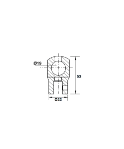 Bas giữ thanh treo gắn kính Hafele 981.52.793 - 5