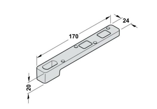 Bas kẹp dưới Häfele 932.84.900 - 3