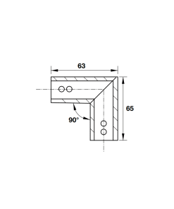 Bas nối thanh treo 90 độ Hafele 981.52.796 - 6 Bas nối thanh treo 90 độ Hafele 981.52.796 - 5