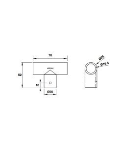 Bas nối chữ T Hafele 981.52.797 - 6 Bas nối chữ T Hafele 981.52.797 - 5