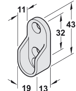 Bas treo cuối Häfele 803.33.757 màu niken - 6 Bas treo cuối Häfele 803.33.757 màu niken - 5