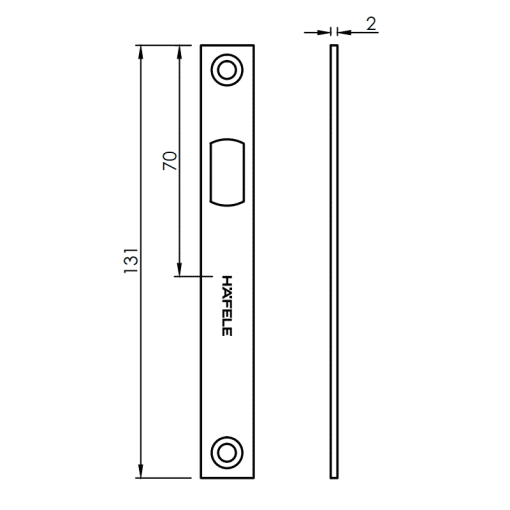 Bas tường cho cửa mở trượt Hafele 981.59.070 - 3
