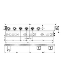 Bộ âm cho Bộ trộn sen trần 4 chức năng có điều nhiệt AXOR ShowerSolutions – 18312180 589.52.216 - 11