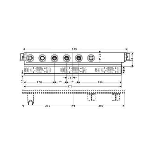 Bộ âm cho Bộ trộn sen trần 4 chức năng có điều nhiệt AXOR ShowerSolutions – 18312180 589.52.216 - 5
